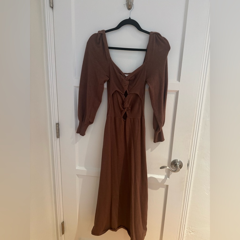 Astr the Label Brown Cutout Dress size S